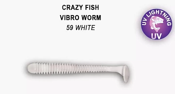 Приманка силиконовая Crazy Fish Vibro Worm 2" 5см  (3-50-59-6)