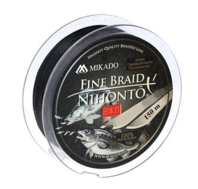 Плетеный шнур Mikado Nihonto Fine Braid (Black), 150m