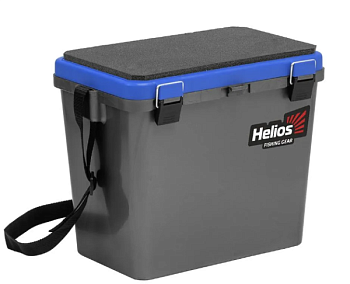 Ящик зимний Helios односекционный 19л (Серый/Синий)