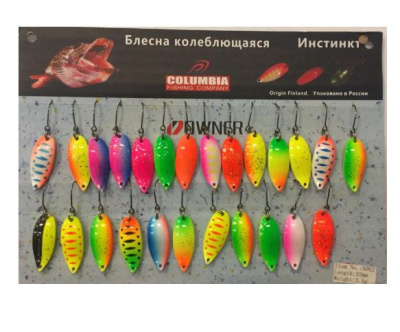 Блесна колеб. Columbia (на блистере, 25 шт) Блесна колеб. Columbia (на блистере, 25 шт)