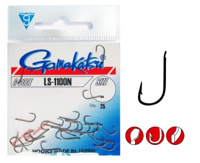 Крючки Gamakatsu LS-1100N, №14, Nickel, (25шт) Крючки Gamakatsu LS-1100N, №14, Nickel, (25шт)