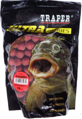 Бойлы Traper Ultra Truskawka 16мм 1кг