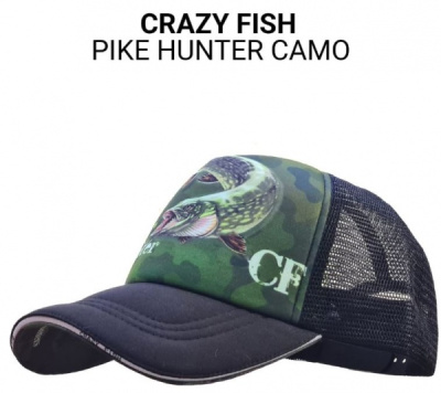 Кепка тракер Crazy Fish Pike Hunter Camo Кепка тракер Crazy Fish Pike Hunter Camo