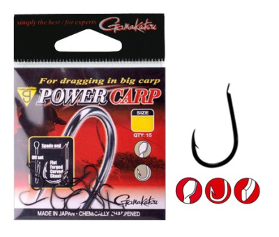 Крючки Gamakatsu Power Carp Flatted Eye, NSB, №14, (15шт) Крючки Gamakatsu Power Carp Flatted Eye, NSB, №14, (15шт)