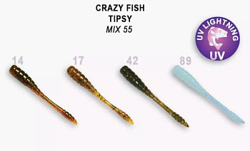 Приманка силиконовая Crazy Fish Tipsy 2" 5см  (9-50-М55-6)