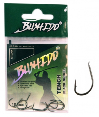Крючки Traper Bushido Tench, Black Nickel, №4 (10шт) Крючки Traper Bushido Tench, Black Nickel, №4 (10шт)