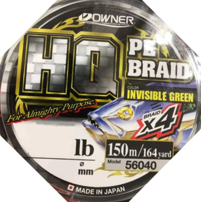 Плетеная леска OWNER HQ PE Braid, 150m Плетеная леска OWNER HQ PE Braid, 150m