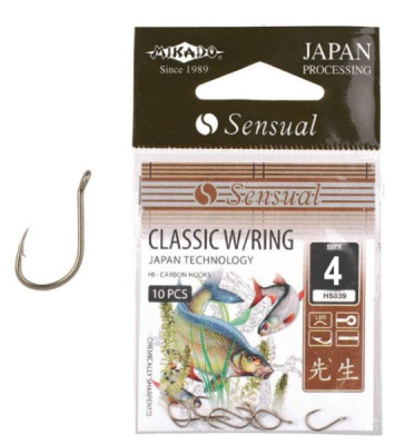 Крючок одинарный Mikado Sensual Classic W/Riing LBR №4 Крючок одинарный Mikado Sensual Classic W/Riing LBR №4