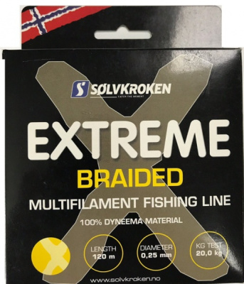 Плетеный шнур EXREME Braided line 120 m, 0.25 mm