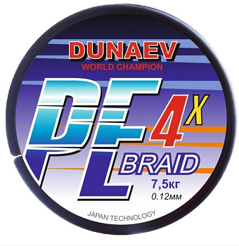 Плетеный шнур Dunaev Braid PE X4 150м (0.12мм)