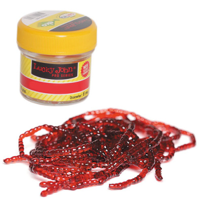Приманка силиконовая Lucky John Pro Series Extra Blood, мотыль, (200шт)