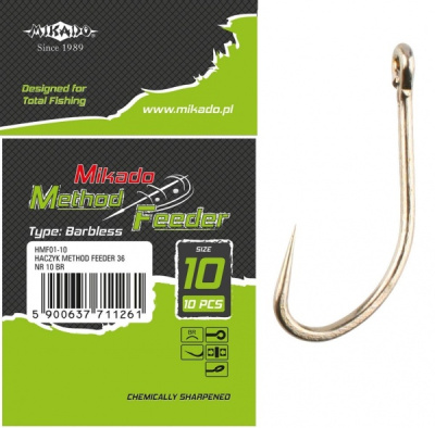 Крючки Mikado Method Feeder 702, №10 BR (10шт) Крючки Mikado Method Feeder 702, №10 BR (10шт)