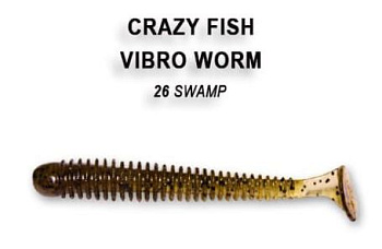 Приманка силиконовая Crazy Fish Vibro Worm 2" 5см  (3-50-26-6)