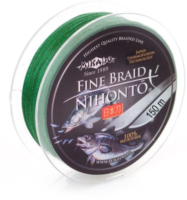 Плетеный шнур Mikado Nihonto Fine Braid (Green), 150m