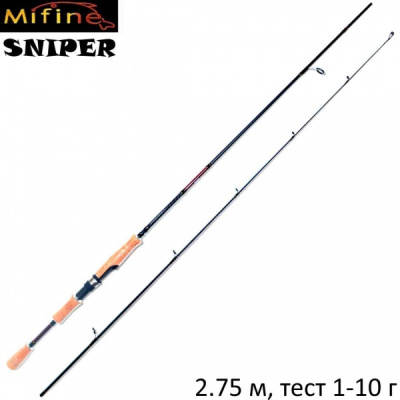Спиннинг штекерный Sniper, 2.75m, 1-10g