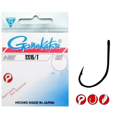 Крючки Gamakatsu Hook SC15/T, №1 (12шт) Крючки Gamakatsu Hook SC15/T, №1 (12шт)