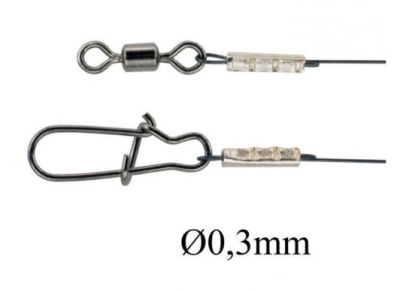 Поводок Bigulov Лайт титановый 15см 10кг Поводок Bigulov Лайт титановый 15см 10кг