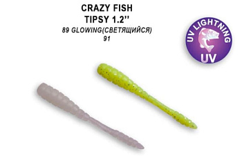 Приманка силиконовая Crazy Fish Tipsy 1.2" 3 см  (69-30-89/91-6)