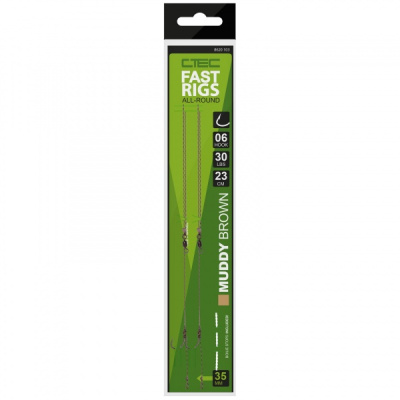 Крючок + поводок Spro C-Tec Fast Rigs AR, Muddy, 23cm, 30 lb, №4 (2шт)