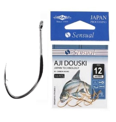 Крючки Mikado Sensual Aji Douski W/Ring, №12 N (10шт) Крючки Mikado Sensual Aji Douski W/Ring, №12 N (10шт)