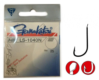 Крючки Gamakatsu LS-1040N, №18, Nickel, (25шт) Крючки Gamakatsu LS-1040N, №18, Nickel, (25шт)