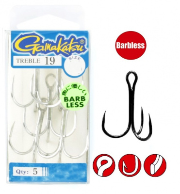 Тройник Gamakatsu 19, №8, (5шт) Тройник Gamakatsu 19, №8, (5шт)