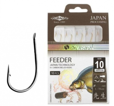 Крючок с поводком Mikado Sensual Feeder BN 0.18мм 70см №8 Крючок с поводком Mikado Sensual Feeder BN 0.18мм 70см №8