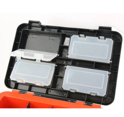 Ящик зимний Helios FishBox двухсекционный оранжевый с двумя стаканами 19л