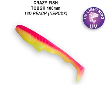 Приманка силиконовая Crazy Fish Tough 4'' 10см  (48-100-13d-6)