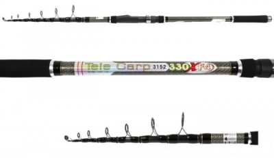 Удилище карповое Tele Carp, 3,90м, до 120гр, уголь