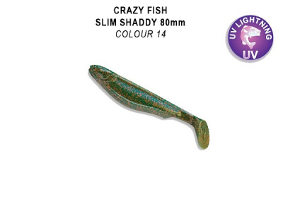 Приманка силиконовая Crazy Fish Slim Shaddy 8"