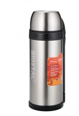 Термос Biostal-Спорт 1,8л универсальный с дополнительной чашкой ручкой и ремешком