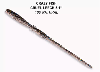 Приманка силиконовая Crazy Fish Cruel Leech 5.1'' 13см (42-130-10d-6)