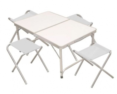 Стол складной Mifine с 4-мя стульями 120*60*70см Стол складной Mifine с 4-мя стульями 120*60*70см