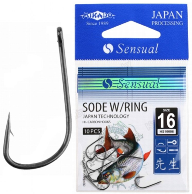 Крючок одинарный Mikado Sensual Sode W/Ring BN №16