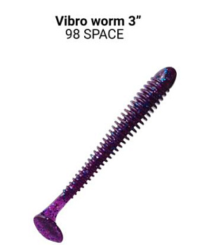 Приманка силиконовая Crazy Fish Vibro Worm 3" 7,5см (11-75-98-6)