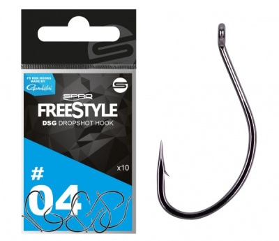 Крючки  Spro FreeStyle DSG Dropshot Hooks, Black, №4 (10шт)