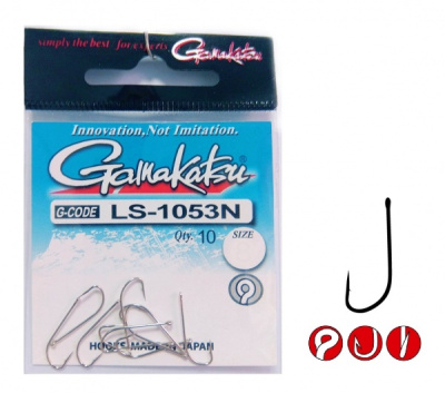 Крючки Gamakatsu LS-1053N, Ring Eye, №6, (10шт) Крючки Gamakatsu LS-1053N, Ring Eye, №6, (10шт)