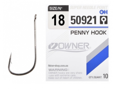 Крючок одинарный Owner Penny Hook BC №18