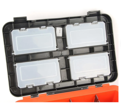 Ящик зимний Helios FishBox двухсекционный оранжевый с двумя стаканами 19л