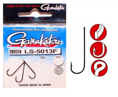 Крючки Gamakatsu LS-5013F, N/L, №2, Black, (11шт) Крючки Gamakatsu LS-5013F, N/L, №2, Black, (11шт)