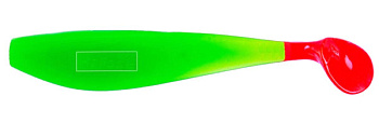 Приманка силиконовая Helios Zander виброхвост 4" 10,2см (021, Lime/Red)