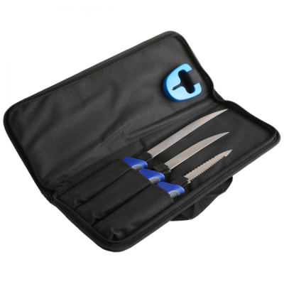 Набор высококачественных ножей из японской нержавеющей стали 440, в состав которого входят три ножа. Набор высококачественных ножей из японской нержавеющей стали 440, в состав которого входят три ножа.