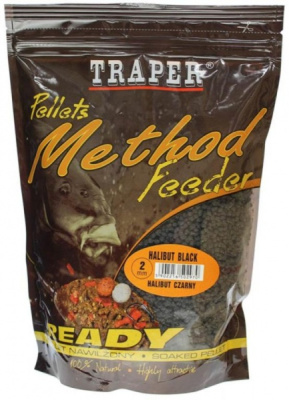 Пеллеты Traper Method Feeder, 2mm, 500g, Halibut czarny