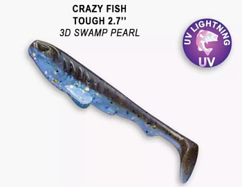 Приманка силиконовая Crazy Fish Tough 2.8" 7см  (59-70-3d-6)