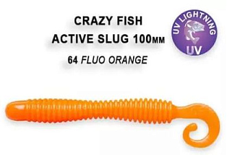 Приманка силиконовая Crazy Fish Active Slug 4" 10см (31-100-64-6)
