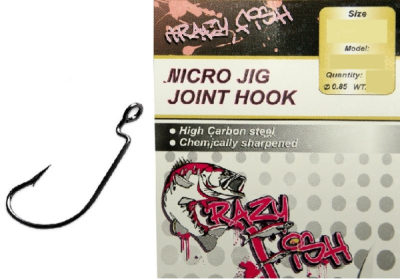 Крючок офсетный Crazy Fish Offset Joint Worm Hook 8шт Крючок офсетный Crazy Fish Offset Joint Worm Hook 8шт