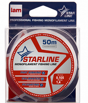 Леска Iam Starline монофильная 50м Transparent (0.105мм)