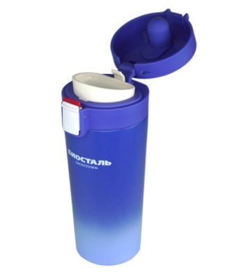 Термос - кружка Biostal-Crosstown 0,4л с фильтром из нержавеющей стали небесная лазурь (2)