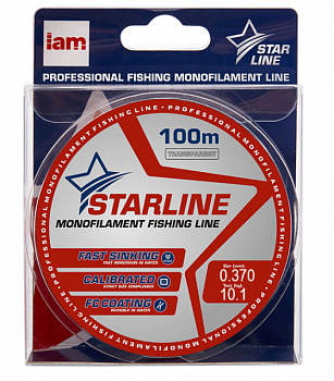 Леска Iam Starline монофильная 100м Transparent (0.370мм)